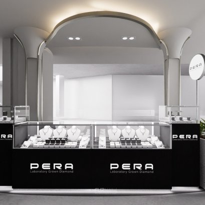 ออกแบบ ผลิต และติดตั้งร้าน : ร้าน PERA Laboratory Grown Diamond 